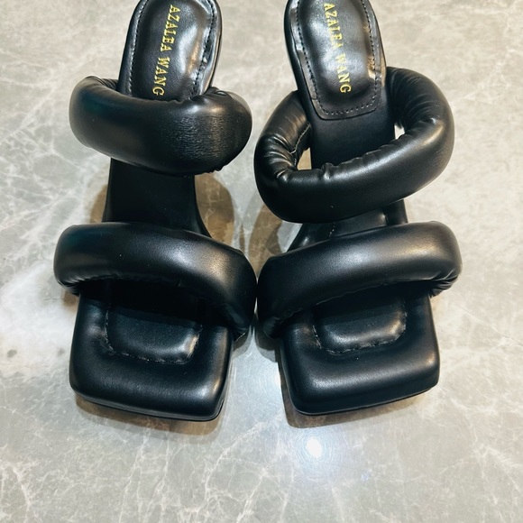 AZALEA WANG Runway Women’s High Heel Sandals Black SZ 7 - Picture 4 of 5